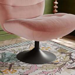 Zaley Velvet Swivel Chair - thumbnail 5