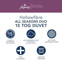 Fogarty Duo 4.5 + 10.5 Tog All Seasons Duvet - thumbnail 2