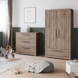 Little Acorns Ellesmere 3 Drawer Chest and Wardrobe Nursery Set - thumbnail 2