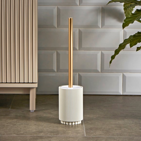 Modern Luxe Ribbed Resin Toilet Brush - image 1