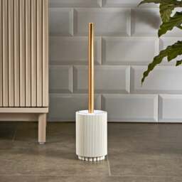 Modern Luxe Ribbed Resin Toilet Brush - thumbnail 1