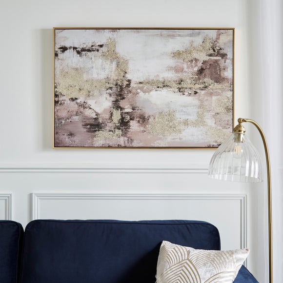 Gold Abstract Framed Canvas - image 1