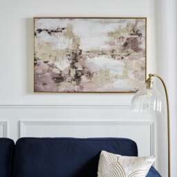 Gold Abstract Framed Canvas - thumbnail 1