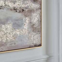 Gold Abstract Framed Canvas - thumbnail 2