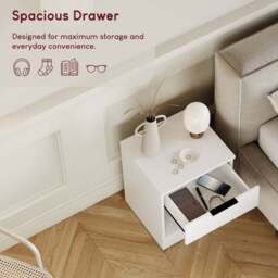 Hayes Set of 2 1 Drawer Bedside Tables - thumbnail 4