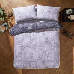 Waterhouse Charcoal Duvet Cover and Pillowcase Set - thumbnail 2