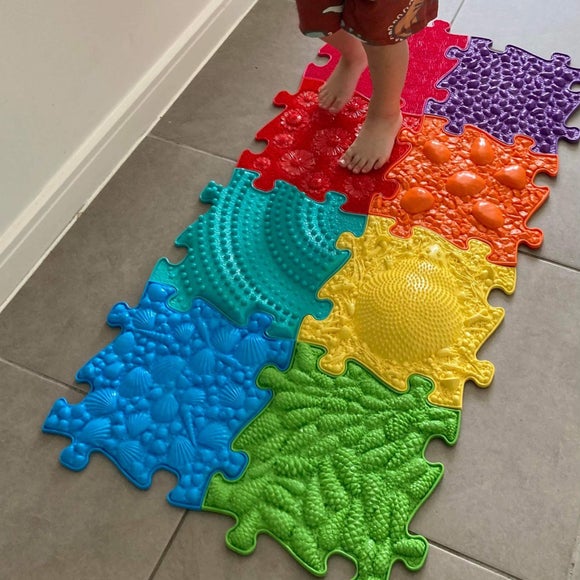 Muffik Rainbow Orthopaedic Sensory Play Mat Set of 8 - image 1