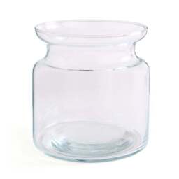 Jam Jar Shaped Glass Vase - thumbnail 3