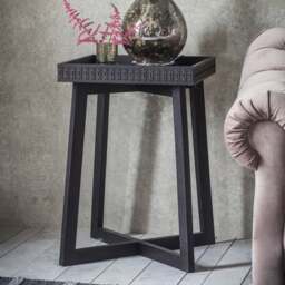 Baytown Boutique Bedside Table, Black - thumbnail 1