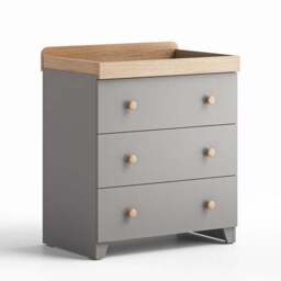 Little Acorns Classic Oak Effect Cot Bed and 3 Drawer Chest Nursery Set - thumbnail 5