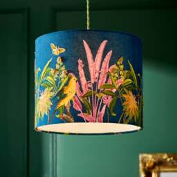Tropical Paradise Embroidered Lamp Shade