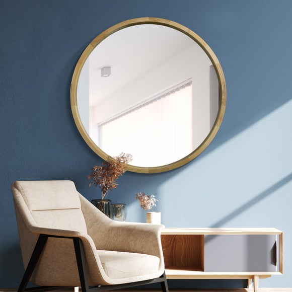 Naturalis Solid Oak Round Wall Mirror - image 1