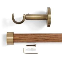 Trinity Wrapped Fixed Metal Eyelet Curtain Pole - thumbnail 2