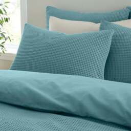 Ashton Waffle 100% Cotton Duvet Cover & Pillowcase Set - thumbnail 2