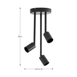 Koppla 3 Light Semi Flush Ceiling Light - thumbnail 6