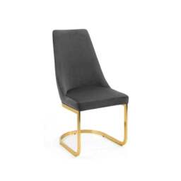 Vittoria Set of 2 Cantilever Dining Chairs, Velvet - thumbnail 3