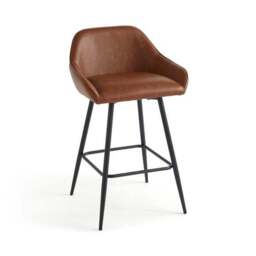 Radleigh Bar Stool, Faux Leather Tan - thumbnail 6