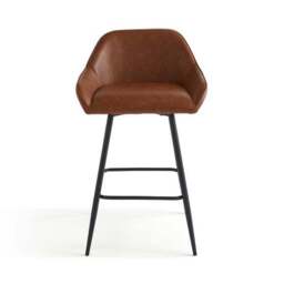 Radleigh Bar Stool, Faux Leather Tan - thumbnail 5