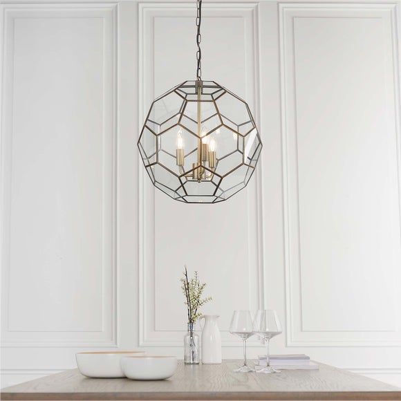 Vogue Hillier 3 Light Hexagon Pendant Light - image 1
