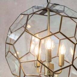 Vogue Hillier 3 Light Hexagon Pendant Light - thumbnail 3