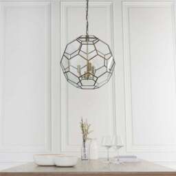 Vogue Hillier 3 Light Hexagon Pendant Light - thumbnail 2