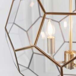 Vogue Hillier 3 Light Hexagon Pendant Light - thumbnail 4