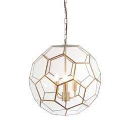 Vogue Hillier 3 Light Hexagon Pendant Light - thumbnail 6