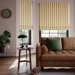 Elements Stripe Linen Look Made to Measure Roman Blind - thumbnail 1