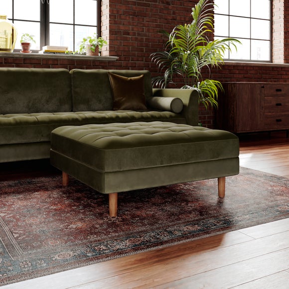 Max Velvet Square Storage Footstool - image 1