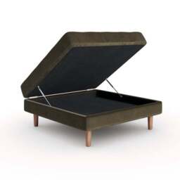 Max Velvet Square Storage Footstool - thumbnail 6