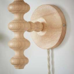 Bobby Pleated Paint Your Own Plug In Wall Light - thumbnail 4