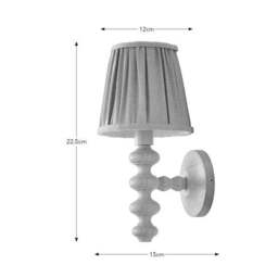 Bobby Pleated Paint Your Own Plug In Wall Light - thumbnail 6