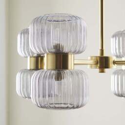 Riley Ribbed 8 Light Adjustable Ceiling Light - thumbnail 3