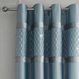 Catherine Lansfield Sequin Cluster Eyelet Curtains - thumbnail 1