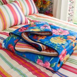 Sophie Robinson Darling Floral Reversible Stripe Bedspread - thumbnail 4