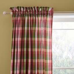 Vintage Gingham Frill Slot Top Curtains - thumbnail 1