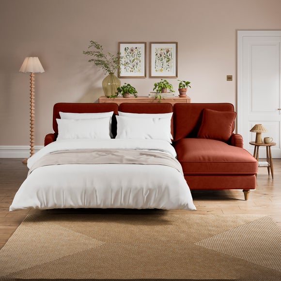 Beatrice II Velvet Corner Chaise Sofa - image 1