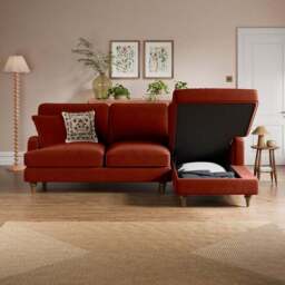 Beatrice II Velvet Corner Chaise Sofa - thumbnail 2