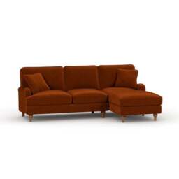 Beatrice II Velvet Corner Chaise Sofa - thumbnail 6