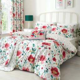 Dreams N Drapes Abstract Poppy Polycotton Fitted Sheet - thumbnail 3