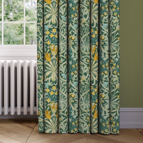 William Morris At Home Woodland Weeds Evergreen Cotton Made to Measure Curtains - image 1