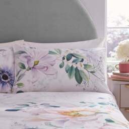 Tansy Floral 100% Cotton Sateen Duvet Cover & Pillowcase Set - thumbnail 3
