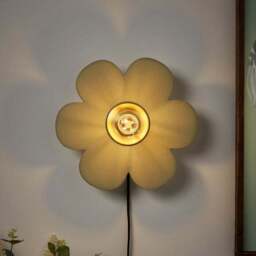 Flower Fabric Plug In Wall Light - thumbnail 2