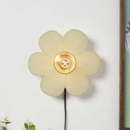 Flower Fabric Plug In Wall Light - thumbnail 1