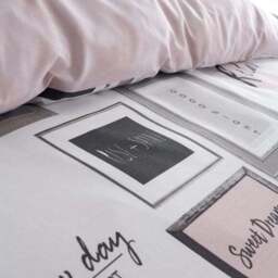 Catherine Lansfield Blush Sleep Dreams Duvet Cover and Pillowcase Set - thumbnail 3