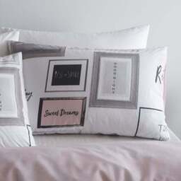 Catherine Lansfield Blush Sleep Dreams Duvet Cover and Pillowcase Set - thumbnail 2