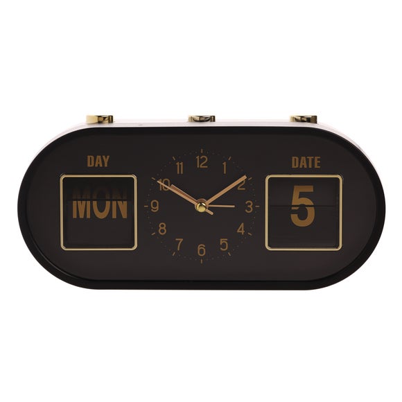 Hometime Oval Calendar Analogue Alarm Clock - image 1