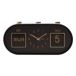 Hometime Oval Calendar Analogue Alarm Clock - thumbnail 1