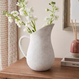 Concrete Effect Stoneware Jug Vase - thumbnail 1