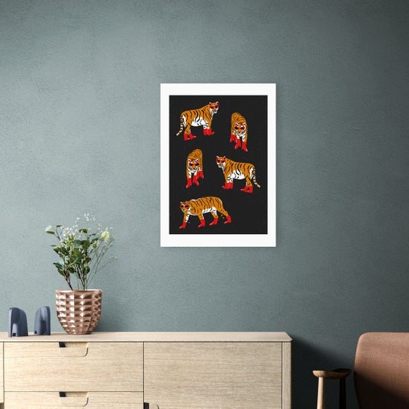 East End Prints Tigers In Red Boots Print by Tartagain - image 1